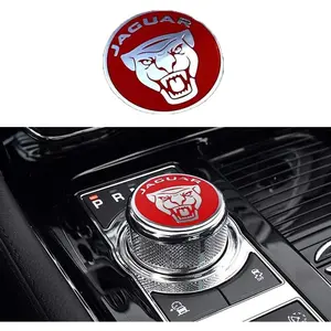 MAXDOOL Gear Shift Knob Cover Decoration Trim Sticker for Jaguar XF XE XJ F-Pace (Red)