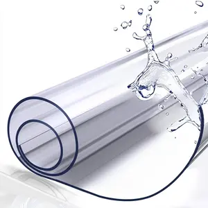 Premium Transparent PVC Dining Table Mat, Waterproof & Oil-Resistant, Versatile Surface Protector for Indoor & Outdoor Glass Dining Tables, Doubles as a Tablecloth
