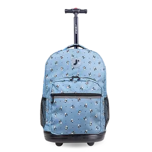 Sunrise Rolling Backpack (18 Inch) in Panda