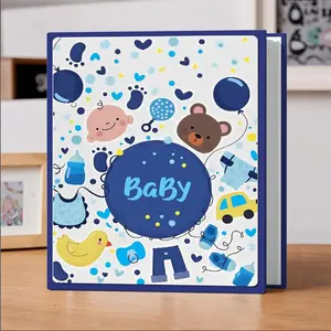 Perfect Gift for New Parents, 6 Inch Straight Paper Photo Album, Photocard Album Holds 100 Photos, Ideal for Baby Baptism Memories, Non-Sensitive Good, Unplugged Design