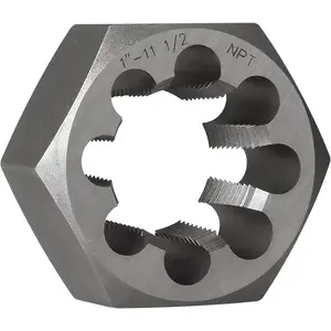 Pipe Die Industrial-Grade High Carbon Steel Rethreading Hex Die Right Hand (1"-11 1/2)