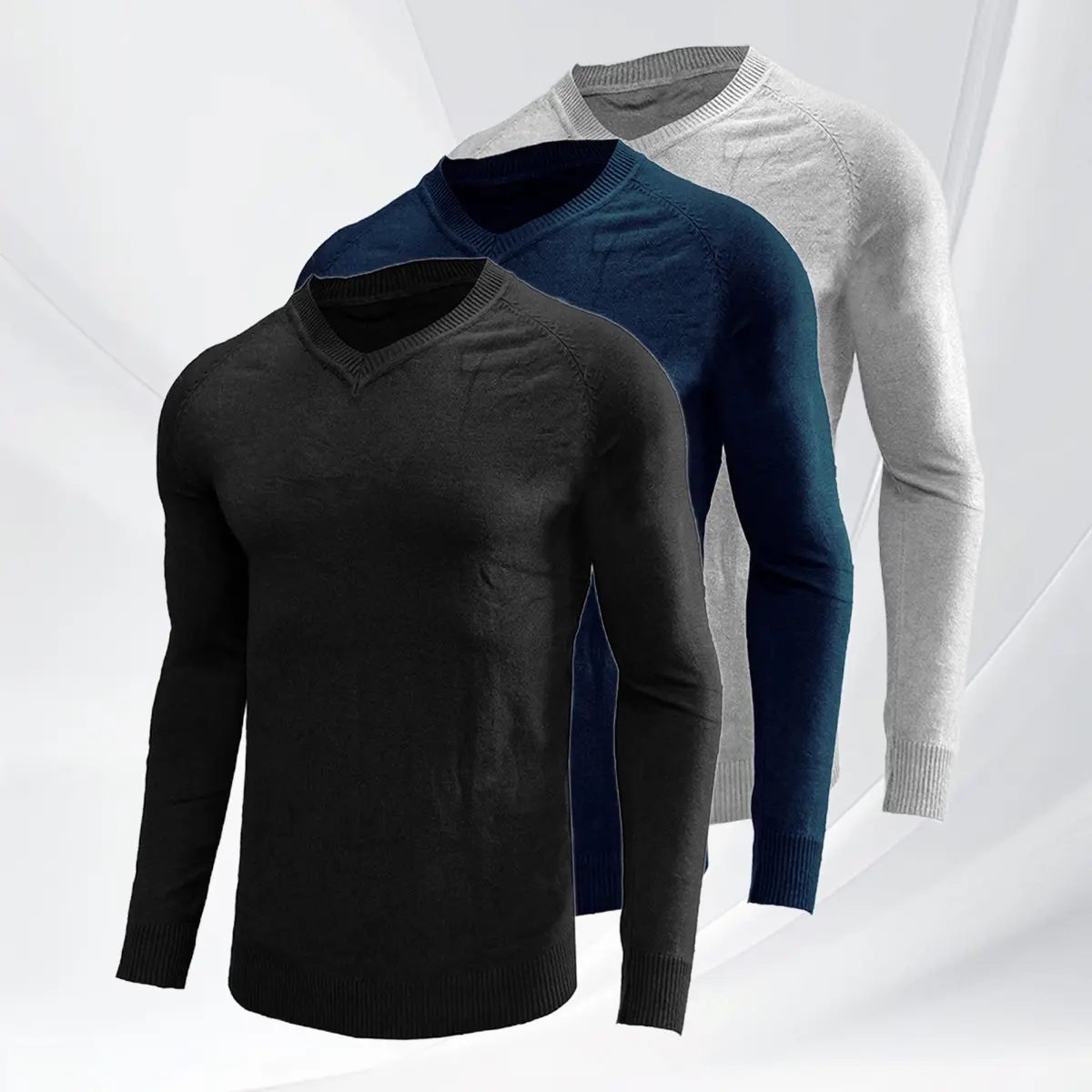Men's Stand Collar Longsleeve Pullover Sweater - Plain Simple Slim Fit Cotton Knitwear, Soft Breathable Menswear Tops for Business Casual, Longsleeves, Soft And Skin Friendly, Elegant, Valentines Day, Full Sleeves, Knitting, All Seasons, Soft Cotton
