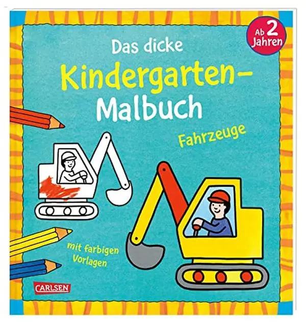 USED-Ausmalbilder fur Kita-Kinder: Das dicke Kindergarten-Malbuch: Fahrzeuge [German] by unknown author (Paperback)