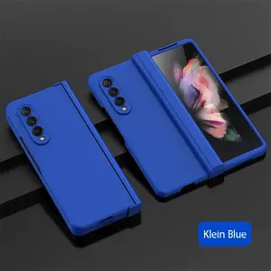 Fin Ultra Thin Folding Shockproof Case For Samsung Galaxy Z Fold 4 6 Fold4 Fold3 Fold 5 360 Full Protection Candy Color Hard Cover