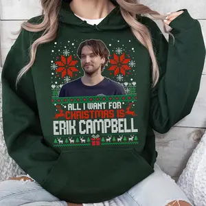 Erik All I Want For Christmas T-Shirt, Sweatshirt Hoodie, Final Destination Bloodlines Tee, Movie Fan Tee, Unisex Graphic Print Tops