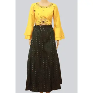 Silk Elegance: Crop Top Lehenga for Chic Sophistication JCSFashions