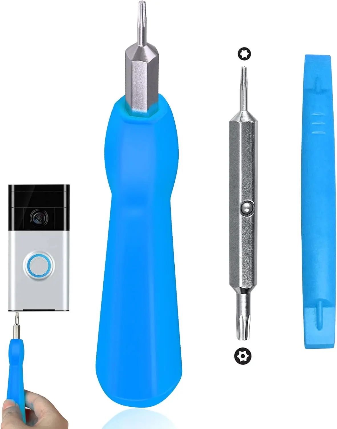 Ring  Bit Set for  and Wifi Access - Fits All Ring Video Doorbell Models (Blue)