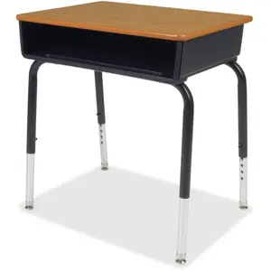 212 MAIN Medium Oak Book Box - Office Organizer Storage Furniture for Student Desks