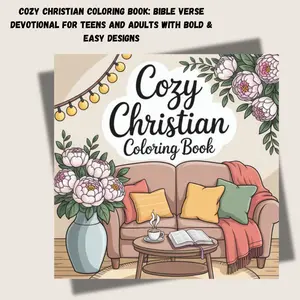 Cozy Christian Coloring Book: Bible Verse Devotional for Teens and Adults with Bold & Easy Designs