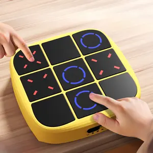 4-in-1 Handheld Tic Tac Toe Game Portable Rechargeable Electronic Board Game for Family Kids Adults Travel Brain-Boosting Game for All Ages Birthday