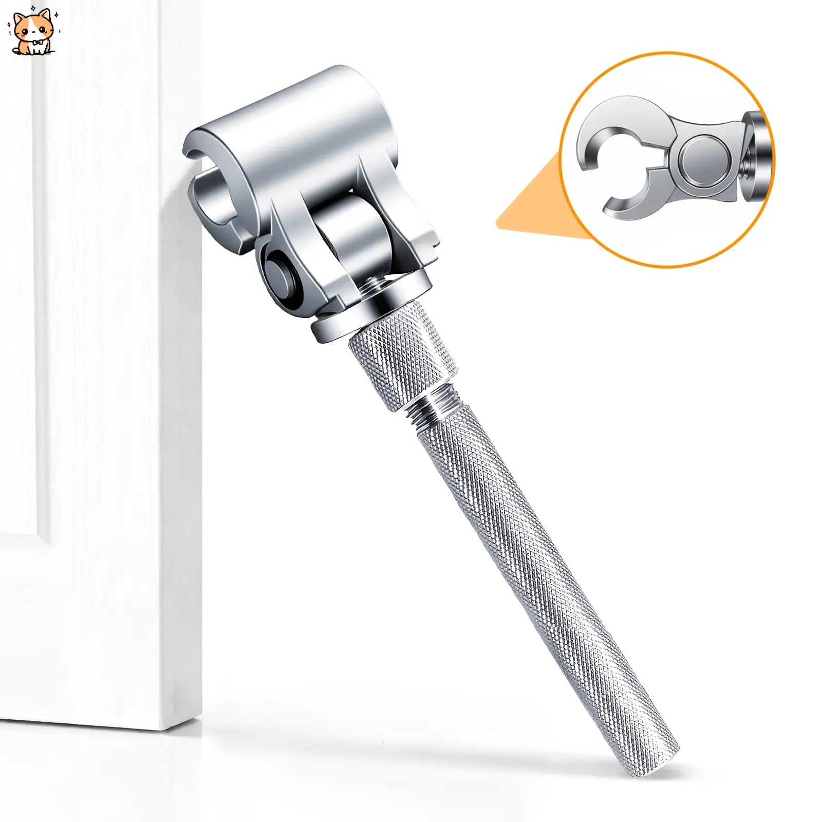 Adjustable Door Hinge Wrench - High- Anti-Slip Tool for Perfect Door Alignment, Multi-Functional for Indoor/Fire/ Doors