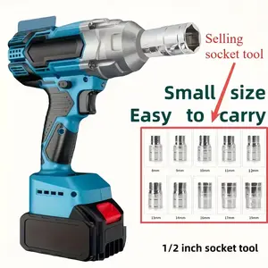 10-piece socket set, 1/2-inch drive short metric socket set, simple PP packaging, hexagonal shallow sockets, 8mm-19mm, automotive repair tools, DIY hand tools.