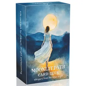 54 Cards  13x8cm Tarot Card Game Moonlit Path Oracle, Inner Change Natural Rhythm, Serenity Insight Gentle Transformation, Youth Journey Card Game Tarot Card Decks