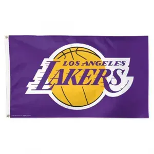 NBA Los Angeles Lakers Team Flag - Purple & Gold Banner for Game Day Party Decor   NBA Basketball Team Banner