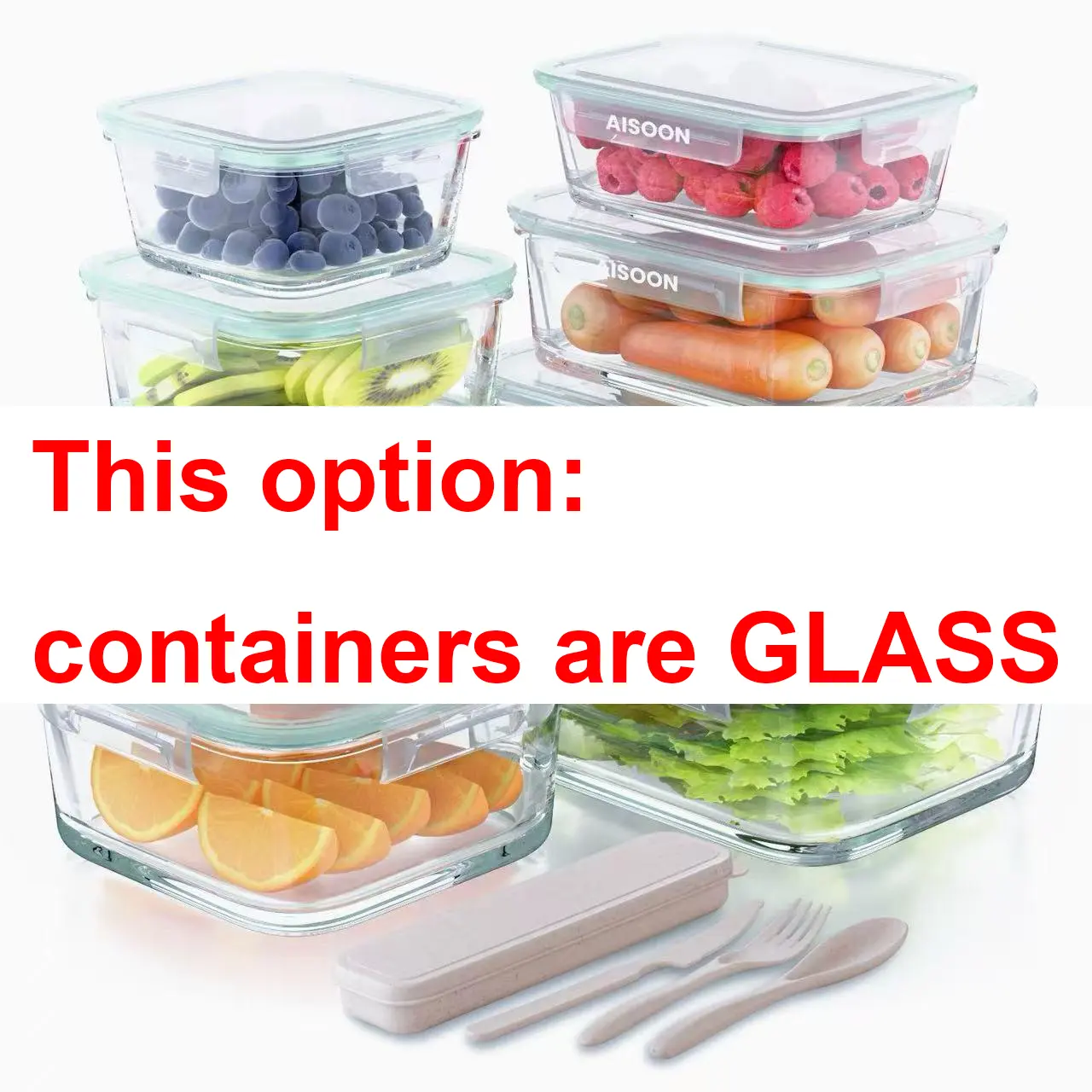 Glass - 8Pack + 1Utensils