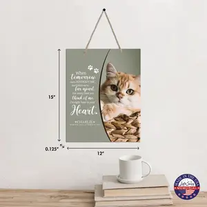 Personalized Pet Memorial Gift Wall Plaque Pet Loss Gift Wall Art Sign Pet Lovers Wooden Hangable Home Decor Digitally Print| When Tomorrow Starts