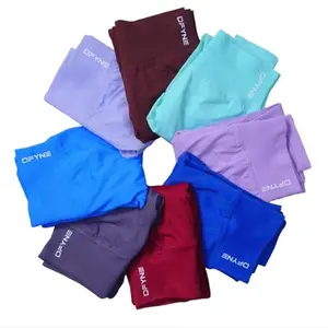 DFYNE Impact Leggings Logo Women's Seamless Yoga Pant High Stretch Low Ribbed Fitness Tights for Summer Athleisure Style Bottoms Gym Clothes Gym Sweatwear