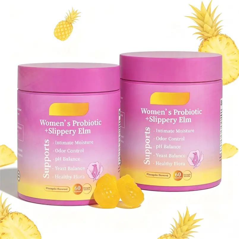 Edible Her Juicy Feminine Probiotics Gummies – Easy Chew Daily Routine Solution Featuring Slippery Elm Bark, Prebiotics & Lactobacillus Complex Delivering Long-Lasting pH Harmony & Dryness Comfort, Hawaiian Pineapple Gummies 60 Counts natural extract