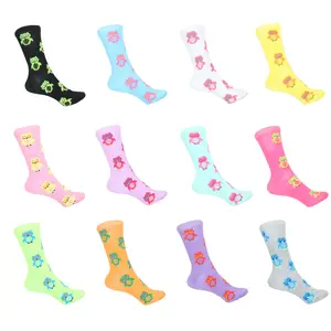 12 Pairs Women’s Lightweight Owl Patterned Cotton Crew Caual Cute Socks