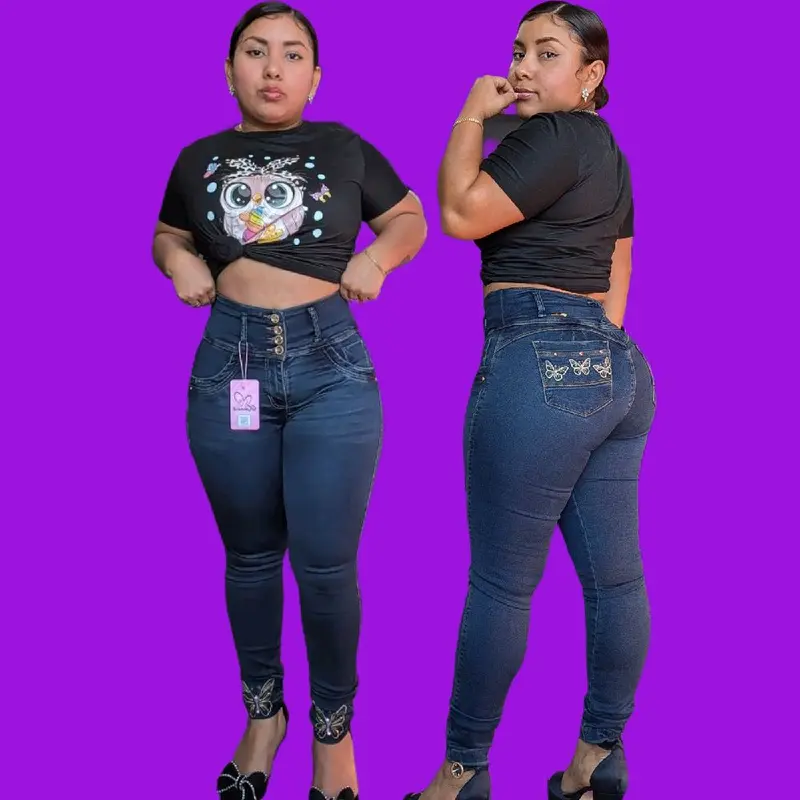jeans colombiano original ximenask Womenswear Pants Streetwear Basic elegante colombia Fabric elegante Denim Bottom Trouser