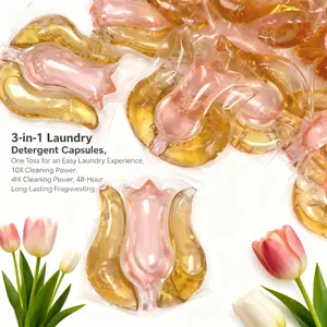 Tulip Laundry Detergent Beads, 12g/PC Household Pack, Travel Size 20pcs/bag, Easy Laundry Experience, Strong Scent, Fragrant, Long-Lasting Freshness, Multi-Purpose Capsules