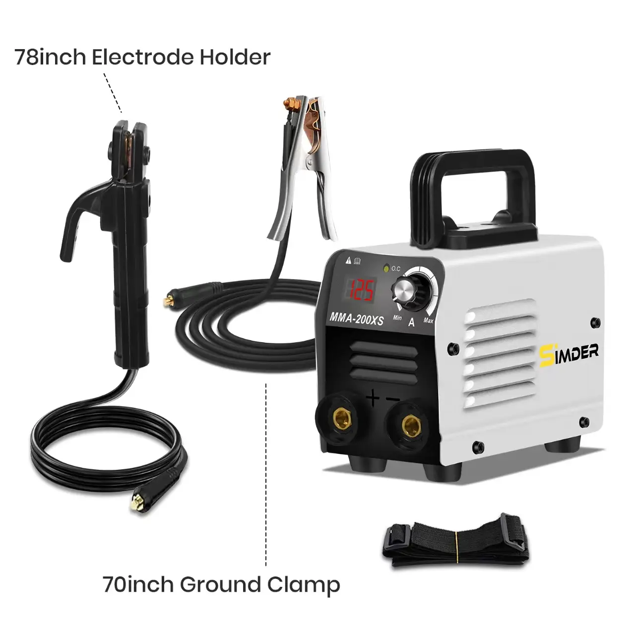 S SIMEDR 110v 200A Super Mini Stick Welder 3.55Lbs Portable ARC Welding Machine with Ground Clamp Electrode Holder for Home DIY Outdoor Workshop Proje