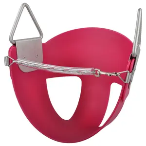 Swing Set Stuff Inc. Highback Half Bucket Swing Seat With Safety Chain Pink