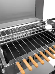11-Piece Stainless Steel Skewer Kit with Wooden Handles