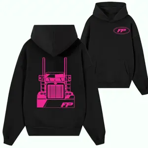 FP Pink Semi Peterbilt Hoodie – Big Rig Graphic Pullover for Truckers, Bold Hot Pink Diesel Truck Design, Truck Driver Streetwear for Men & Women, FP Trucking Apparel Gift