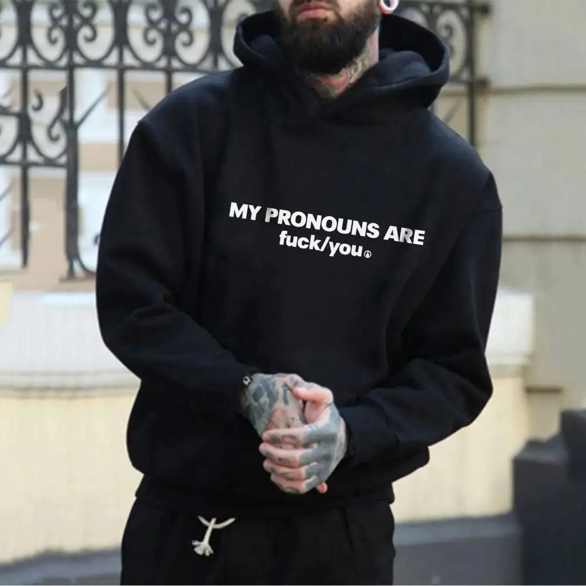 My Pronouuns Are F You Printed T-shirt Sweatshirt Hoodie, Funny Shirt, Unisex Sweater Pullover Tee  Casual