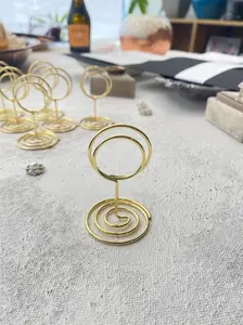 Gold Table Number Holders – Elegant 2 Inch Cardstock Display Stands for Weddings