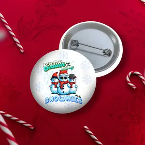 Snow Much Fun. Festive Christmas Pin Button. Designed and  Created by Claire4You Designers just for you. P14-D22