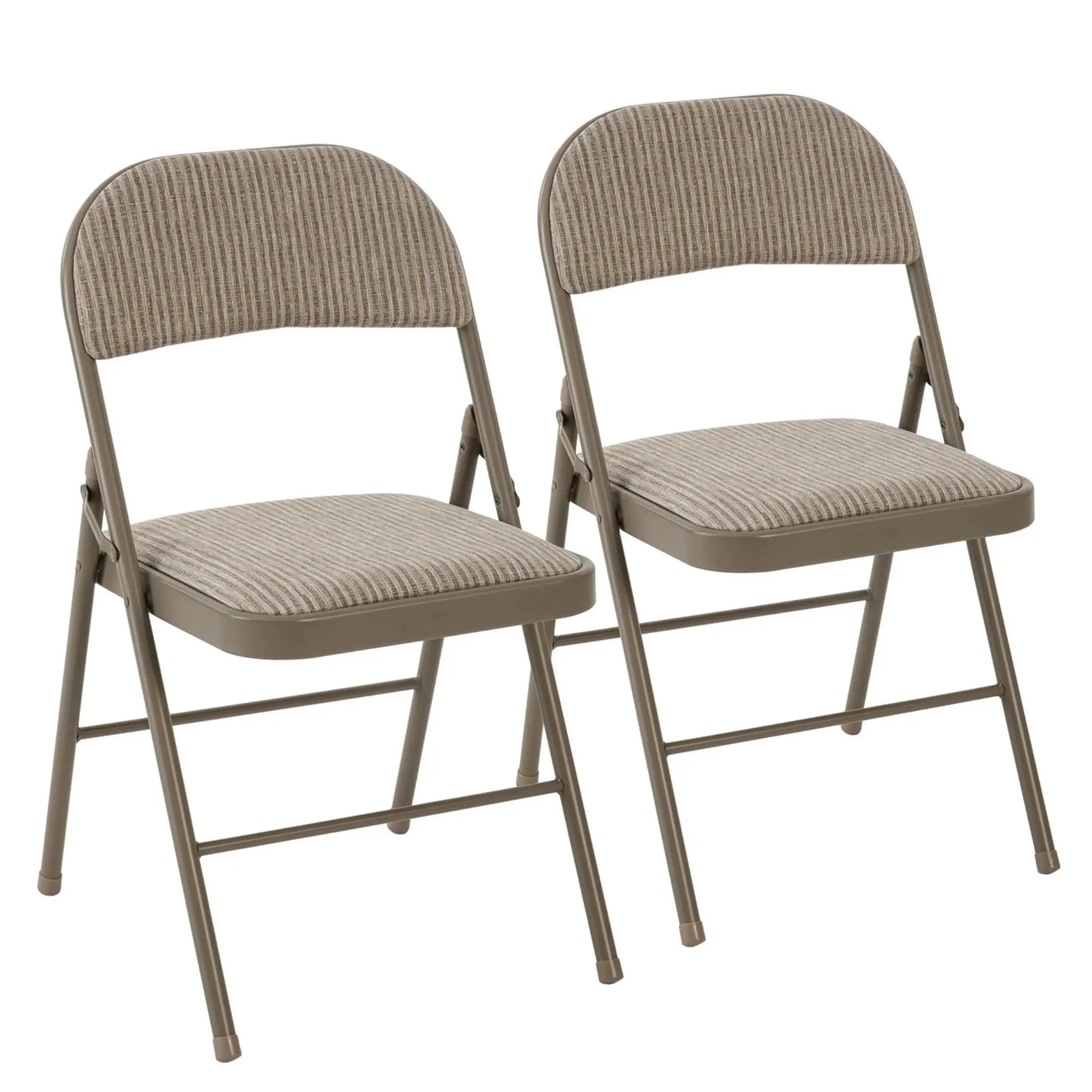 Folding Chairs 2/4 Pack with Padded Seat - Stackable Portable Fabric Chairs Set for Home, Office, Wedding, Party, Patio & Garden Use, Indoor/Outdoor