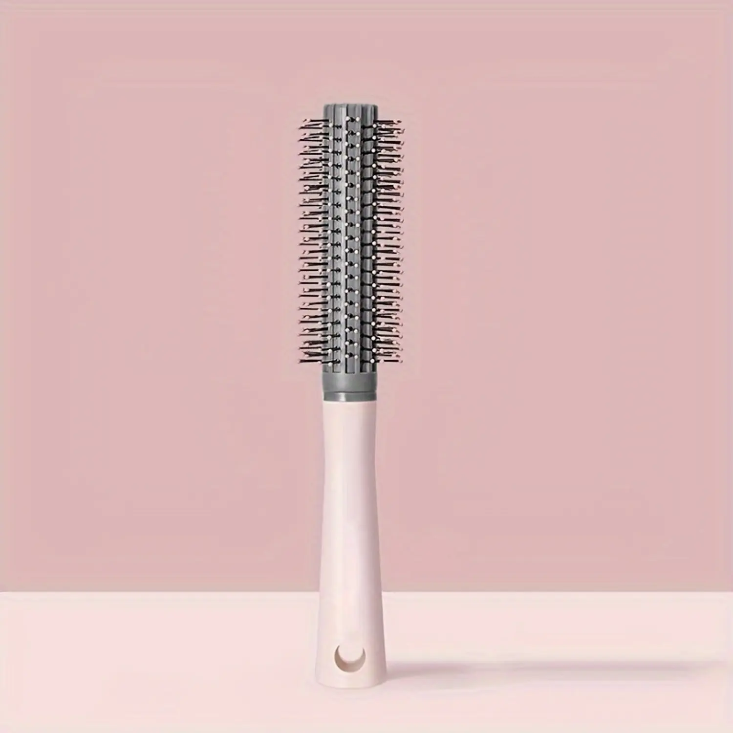 Round Barrel Styling Brush with Nylon Bristles for Curling and Straightening, Haircare Roller Comb with Durable ABS Handle, Barrel Curling Iron Hair Brushes & Combs, For Curls
