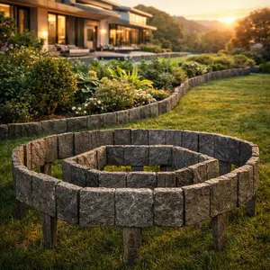 No Dig Garden Fence Panels, Outdoor Animal Fence Border for Flower Beds, Rabbit Fence for Yard and Lawn