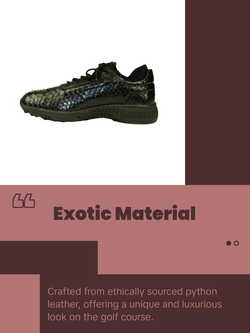 W&H Viper - Python Women's Golf Shoes in All Black W&H Viper - Python Women's Golf Shoes in All Black