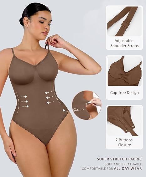 FeelinGirl Seamless Covered Bust Jumpsuit Thong Bodysuit Fit Comfort Slimming  Womenswear 1 Breathable Hip Tops Soft  Deals For You Days  TikTokShopBlackFriday
