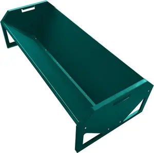 45-Inch Portable Livestock Feeding Trough, Heavy Duty 22 Gallon Capacity Feeder for Cows, Sheep, Horses, Pigs, Feeding Up to 10 Sheep, Durable Galvanized Steel