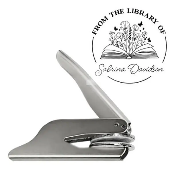 Custom Library Book Embosser | Custom Embosser | Ex Libris | From The Library Of | Great for Personalizing Books I Multiple Designs