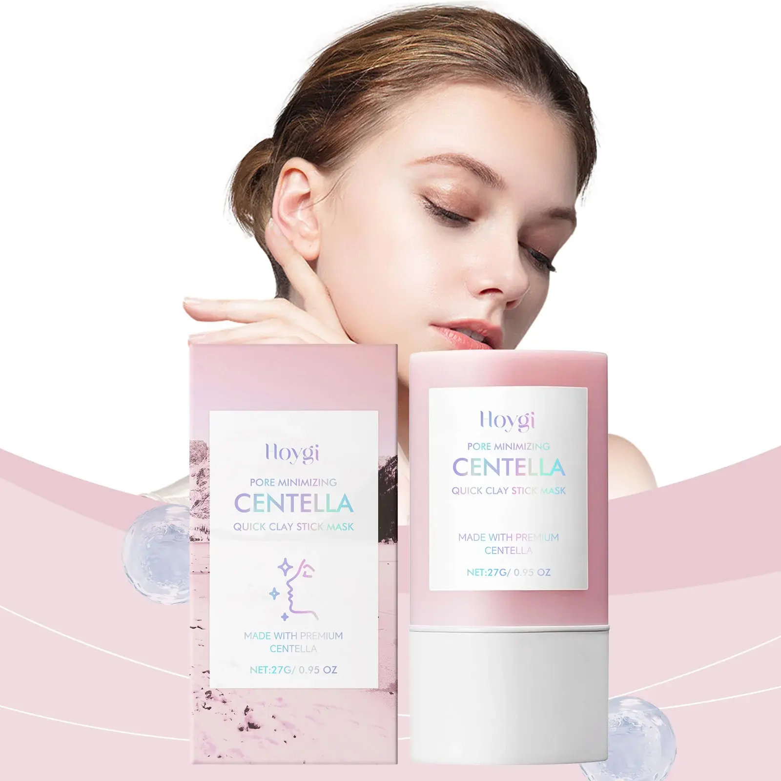 Cica Soothing Clay Mask Stick – Moisturizing Facial Mask for Daily Hydration, Centella Asiatica Formula Helps Calm Irritated Skin, Easy Twist-Up Applicator
