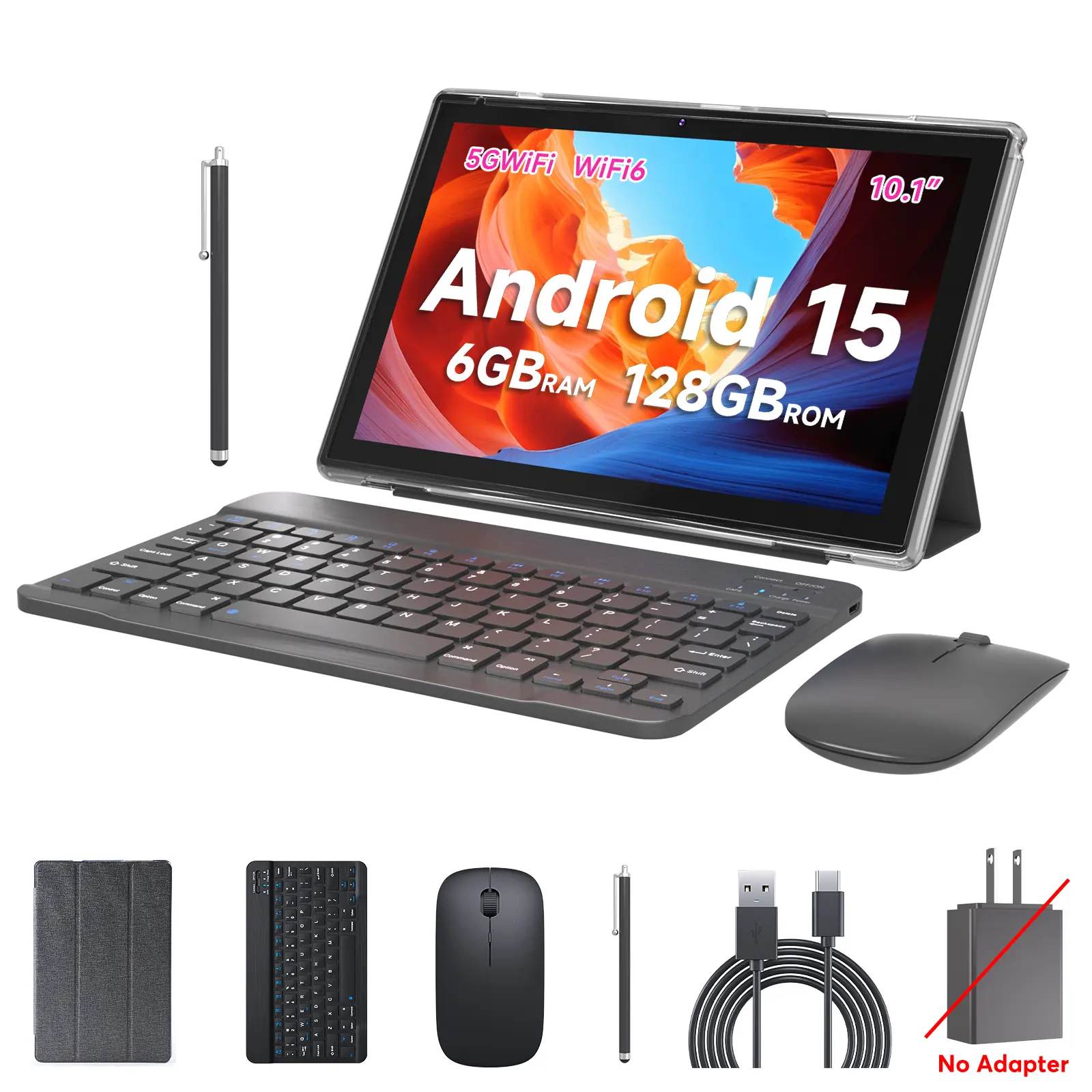 PEICHENG 2026 Android 15.0 Tablet with 10.1