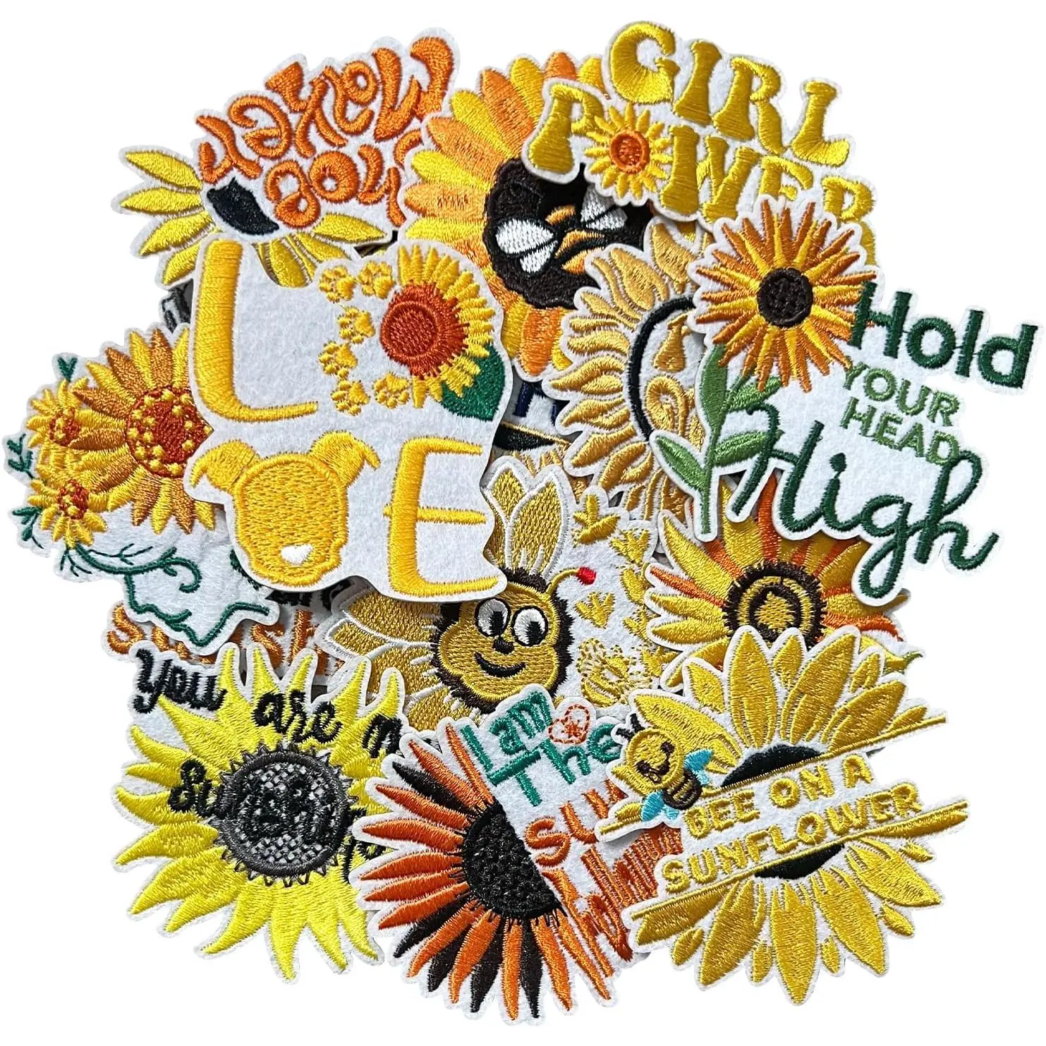 15 Iron On Embroidered Applique Patches for Clothes, Hats, Jeans - Home & Festive Party Supplies for Repair, Decoration of Pants, Jackets, Backpacks, 15 Iron On Patches, 15Pcs