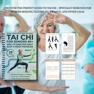 Senior & Beginner Tai Chi Practice Manual, Spiral Bound, Gradual Daily Exercises, Gentle Movements for Fitness, Training, Step-By-Step Guide, Spiral Bound Weekly Planner