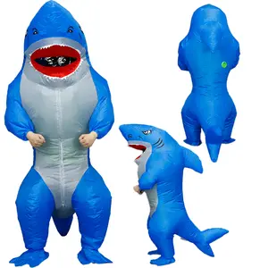 Inflatable Shark Costume for Adults - Hilarious Full Body Blow Up Shark Outfit for Halloween, Cosplay, Beach Parties & Holiday Events