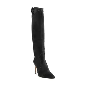 Schutz Suede Heeled Western Tall Shaft Boot - Eliana