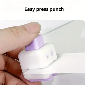Mini Single Hole Punch, 1 Count Portable Compact Size Manual Puncher, DIY Card Making Auxiliary Tool for Student Teacher Office Staff