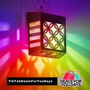 DORESshop 2 Pack RGB Night Lights Plug Into Wall, Color-Changing, 8 Color RGB, Dusk-to-Dawn Sensor for Kids, Children, Baby, Nursery, Kitchen