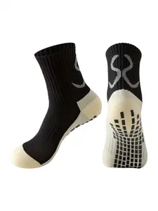[1/2 Pair]Professional Football Training Socks - Blue, Elite Sports Mid-Calf Socks with Towel Bottom for Anti-Slip