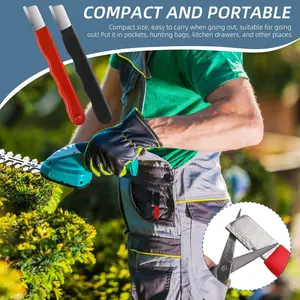 2pieces knife sharpener Portable Multi - Functional Tungsten Steel Garden Tool quickly Sharpener - Ideal for Scissors, kitchen knives, Pruning Shears, Axe & Sickle