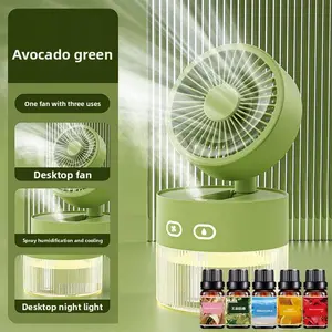 Portable Mist Fan and Aromatherapy Diffuser, 3-in-1 Folding Cooling Humidifier with Essential Oil Tray, USB Powered and Quiet Operation